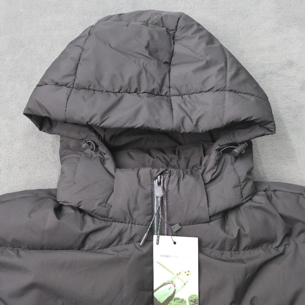 Unbranded Puffer Vest Women XL Black New Hooded Quilted Sleeveless Jacket Sport - Picture 2 of 14